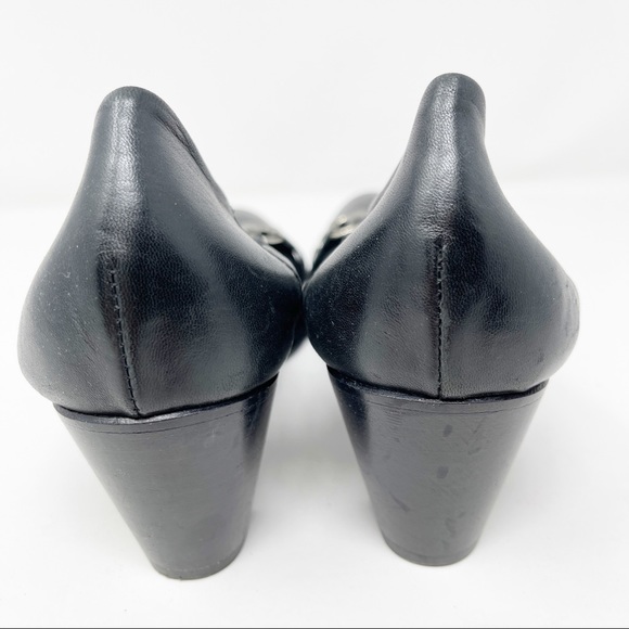 AGL Attilio Giusti Leombruni EU 39 US 9 Black Leather Cap Toe Pumps - Picture 8 of 12